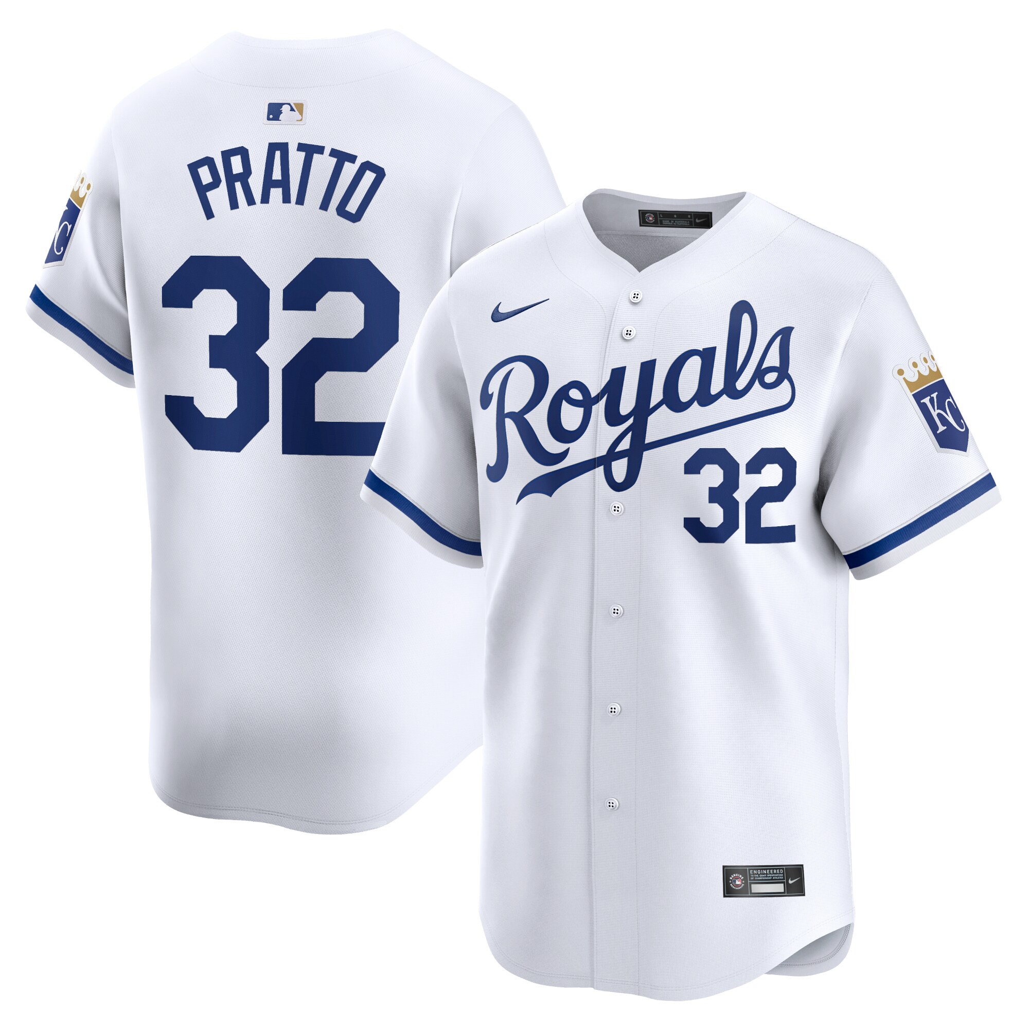 Nick Pratto Kansas City Royals Home Limited Player Baseball Jersey - White