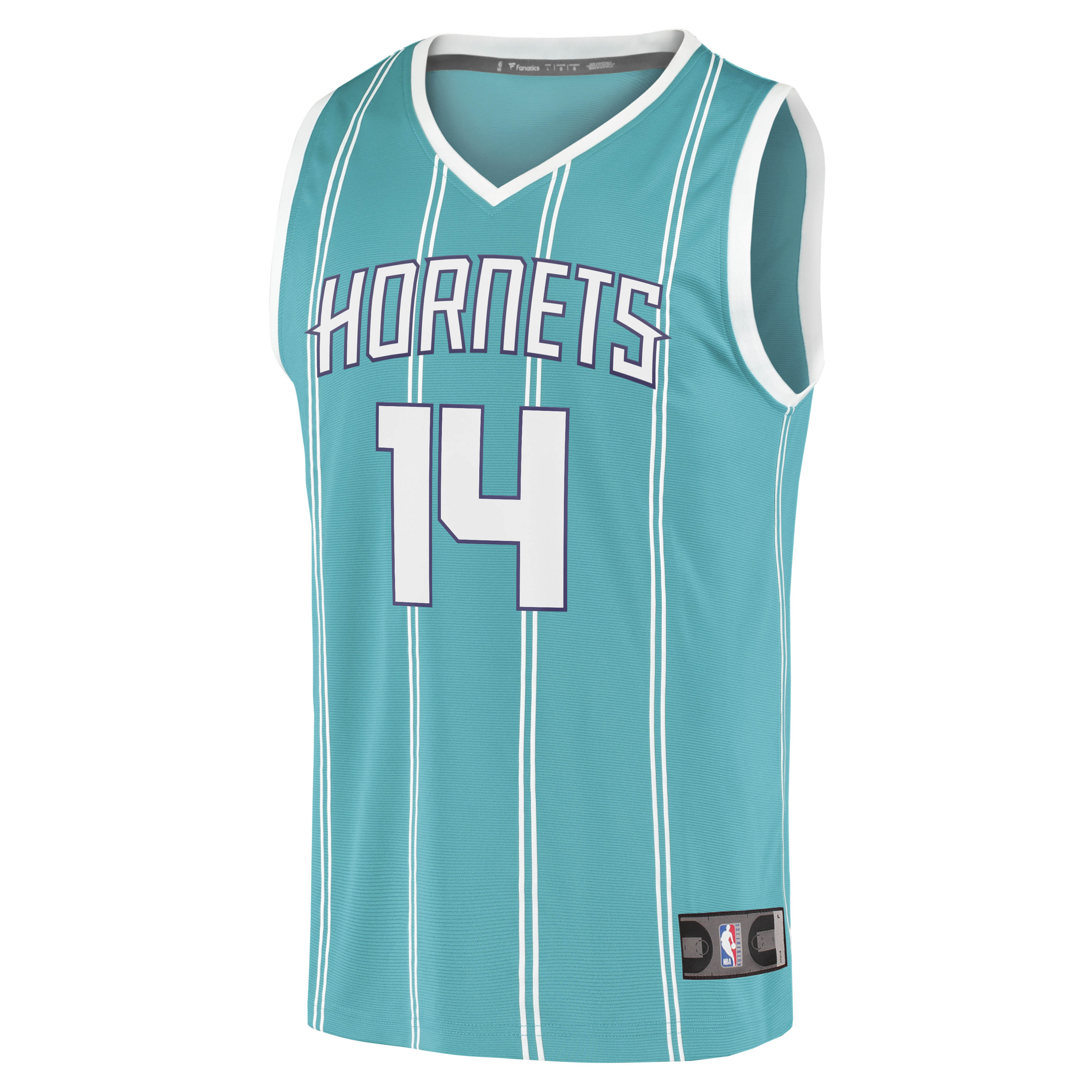 Alternative view of Nick Richards Charlotte Hornets Fanatics Youth 2020/21 Fast Break Replica Basketball Jersey - Icon Edition - Teal