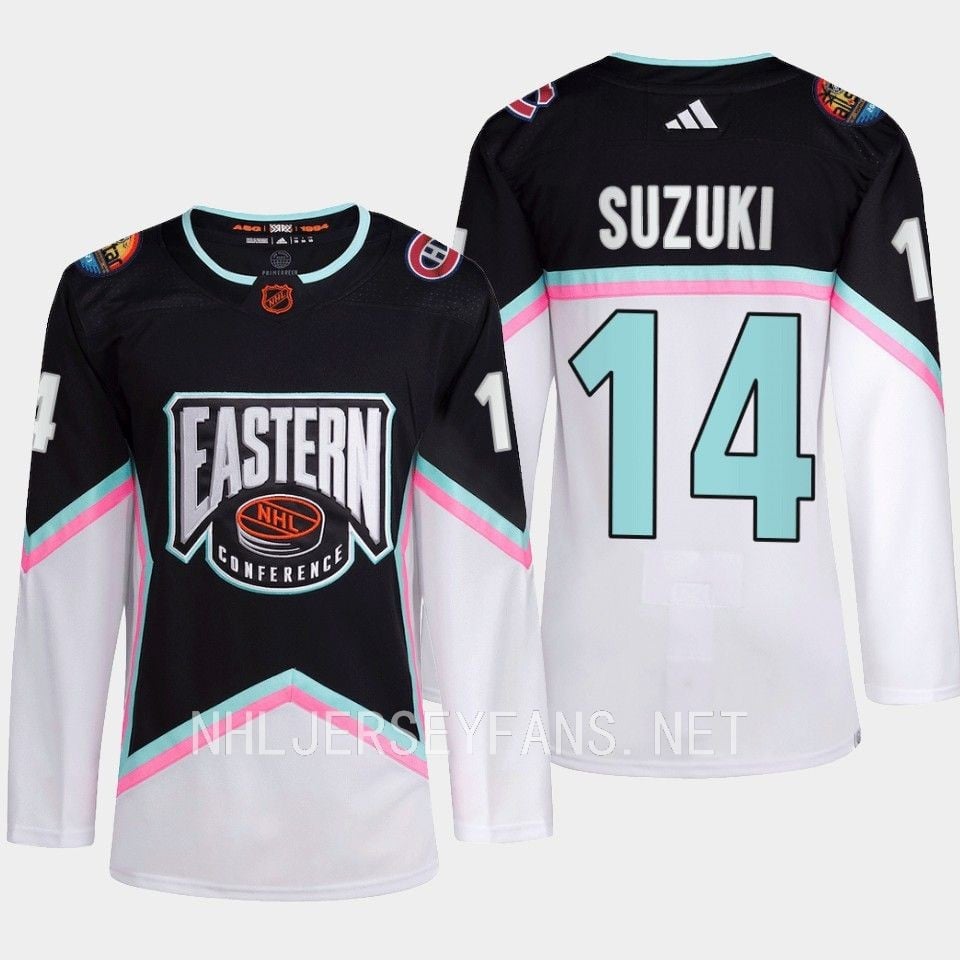Alternative view of Nick Suzuki 14 Montreal Canadiens 2023 All-Star Game Hockey Jersey Black Equipment - JS451 