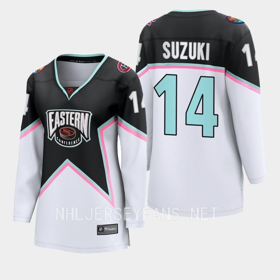 Nick Suzuki 14 Montreal Canadiens Black 2023 All-Star Eastern Conference Hockey Jersey Women - JS503 