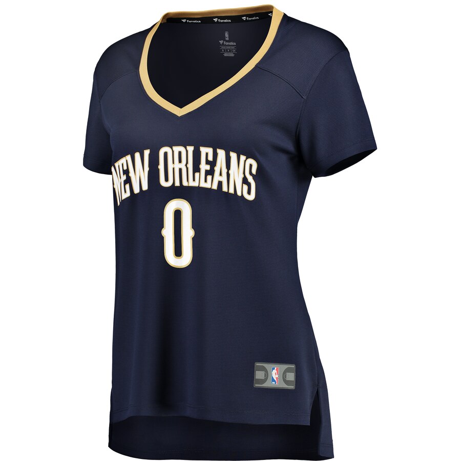 Alternative view of Nickeil Alexander-walker New Orleans Pelicans Fanatics Branded Women's Fast Break Replica Basketball Jersey Navy - Icon Edition