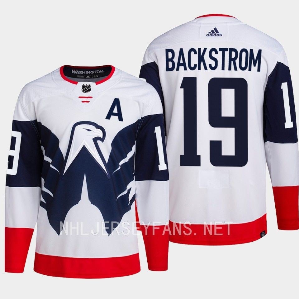 Nicklas Backstrom 19 Washington Capitals 2023 Hockey Jersey Stadium White Primegreen - JS461 