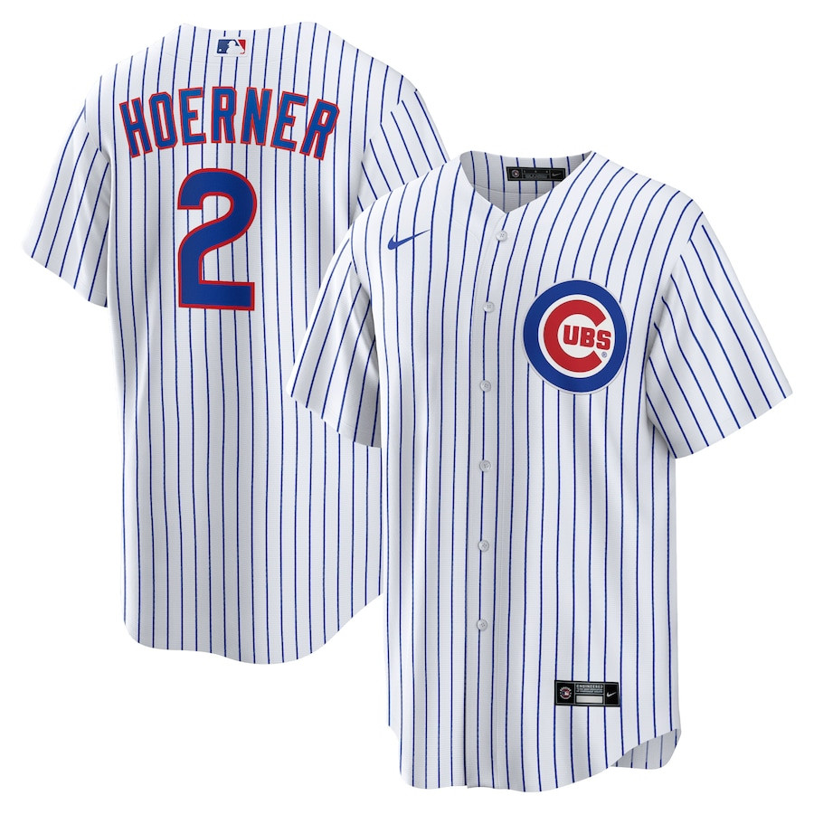 Nico Hoerner 2 Chicago Cubs Men Baseball Jersey - White