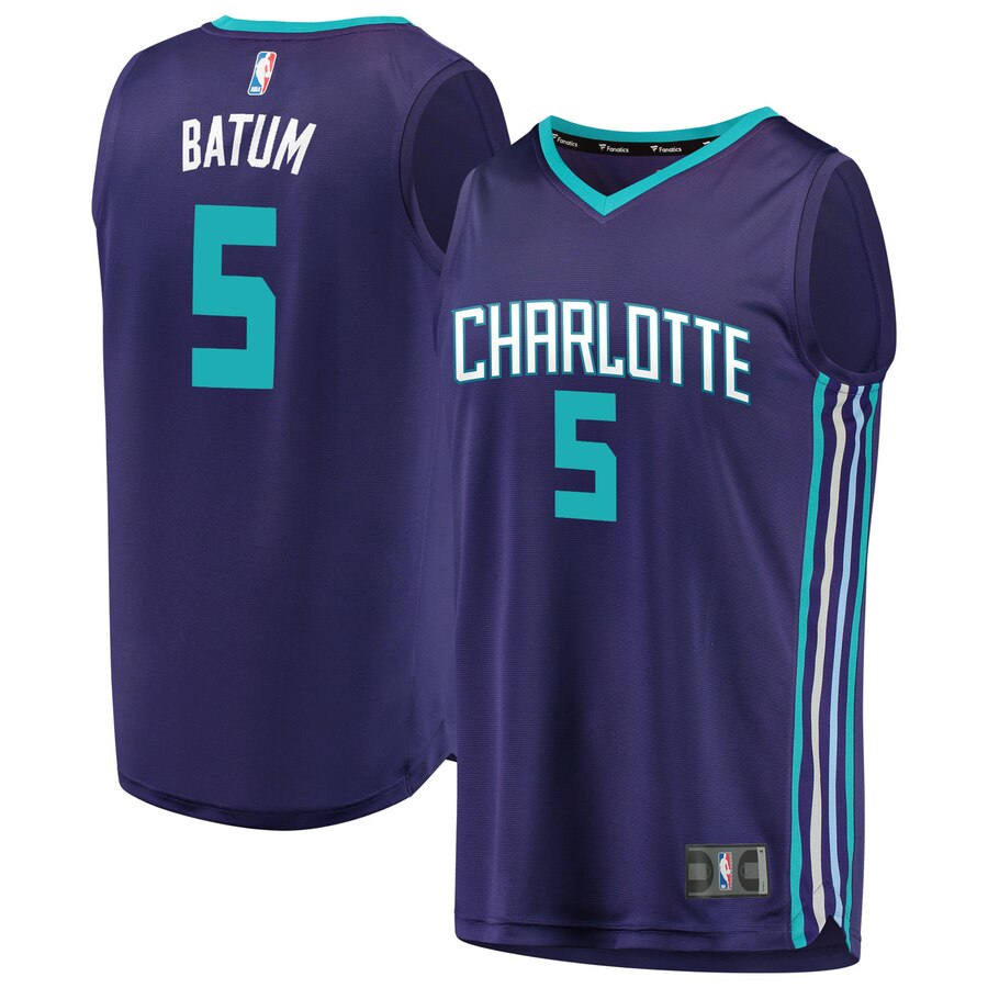 Nicolas Batum Charlotte Hornets Fanatics Branded Fast Break Replica Player Basketball Jersey - Statement Edition - Purple