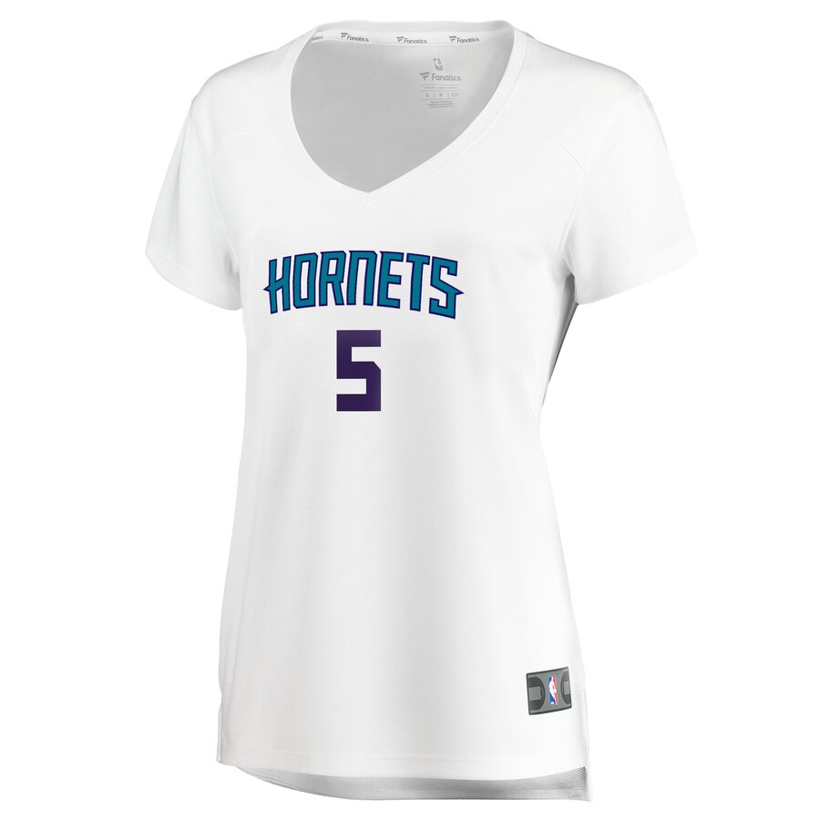 Alternative view of Nicolas Batum Charlotte Hornets Fanatics Branded Women's Fast Break Replica Player Basketball Jersey - Association Edition - White