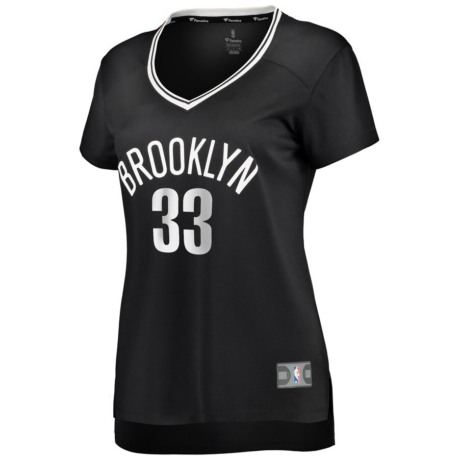 Alternative view of Nicolas Claxton Brooklyn Nets Fanatics Branded Women's Fast Break Player Jersey - Icon Edition - Black