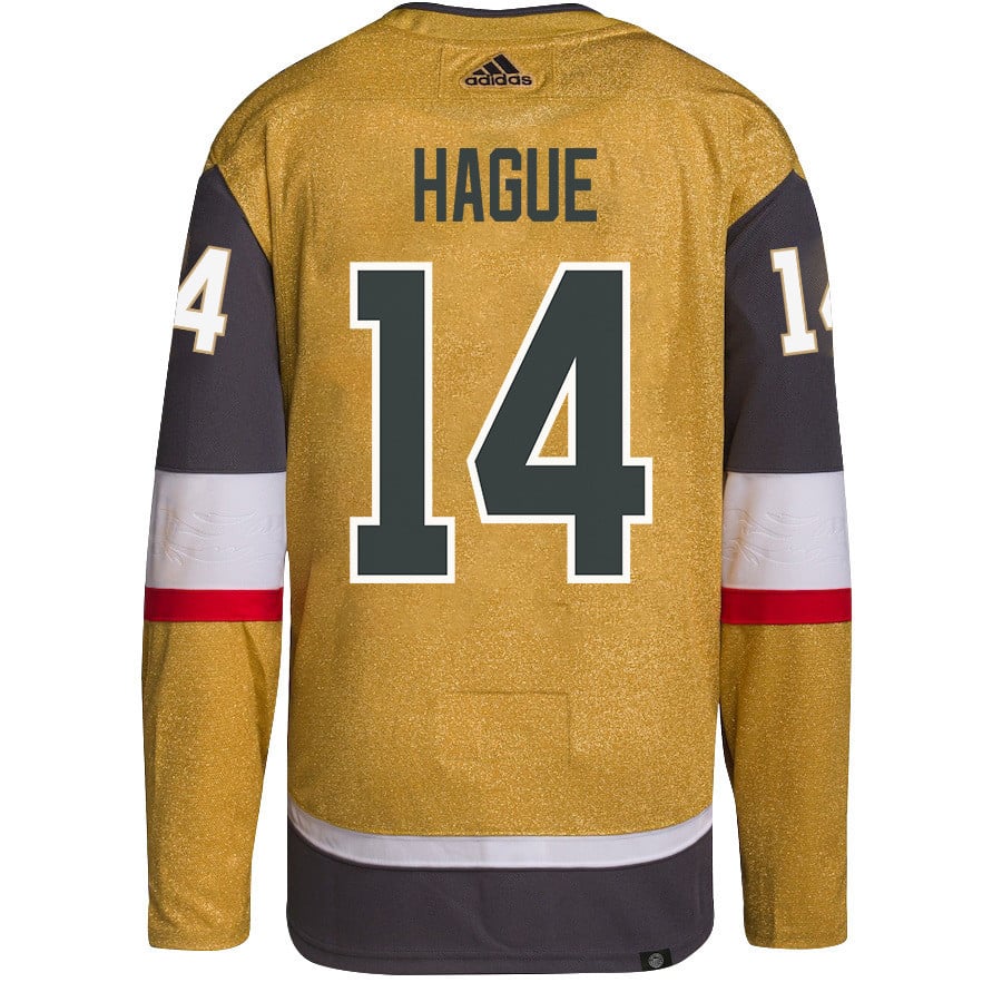 Alternative view of Nicolas Hague 14 Vegas Golden Knights Stanley Cup 2023 Final Patch Home Breakaway Men Hockey Jersey - Gold - JS130 