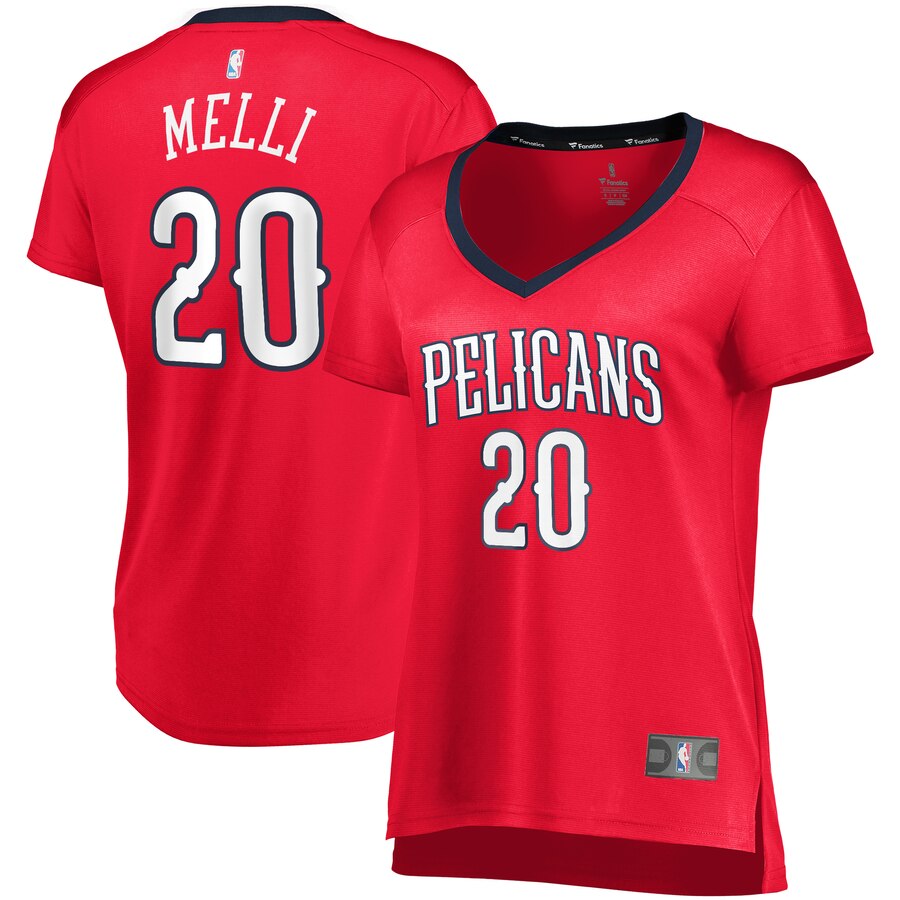 Nicolo Melli New Orleans Pelicans Fanatics Branded Women's Fast Break Replica Basketball Jersey Red - Statement Edition