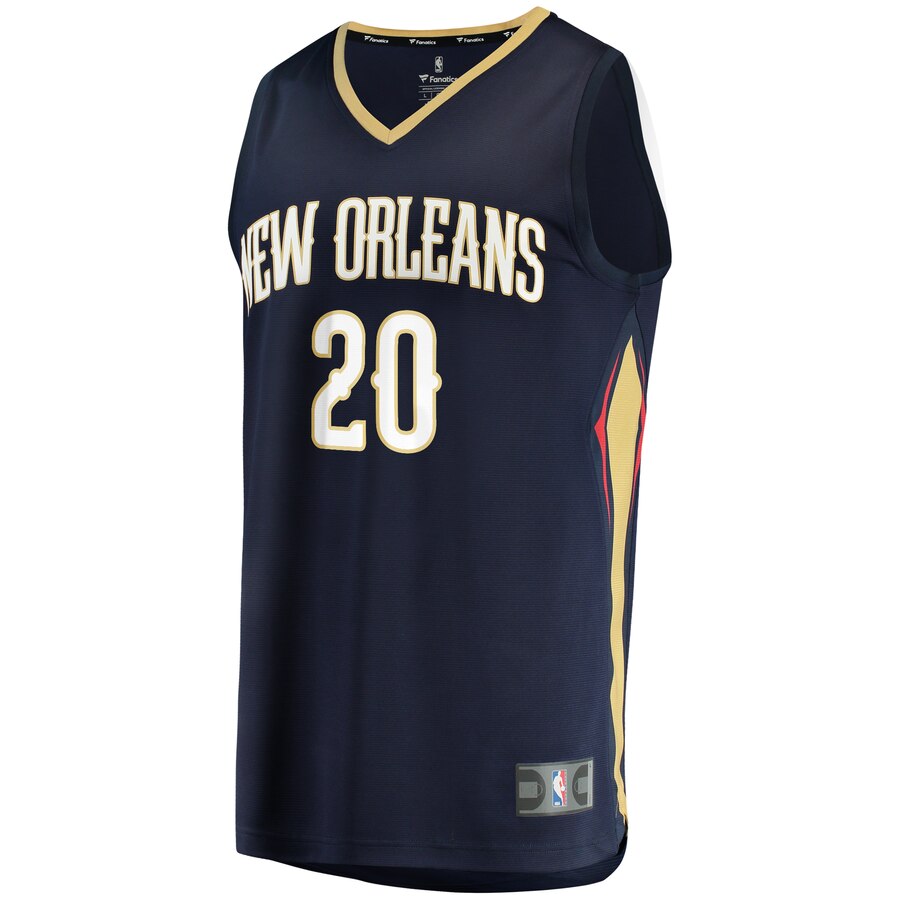 Alternative view of Nicolo Melli New Orleans Pelicans Fanatics Branded Youth Fast Break Replica Basketball Jersey - Icon Edition - Navy