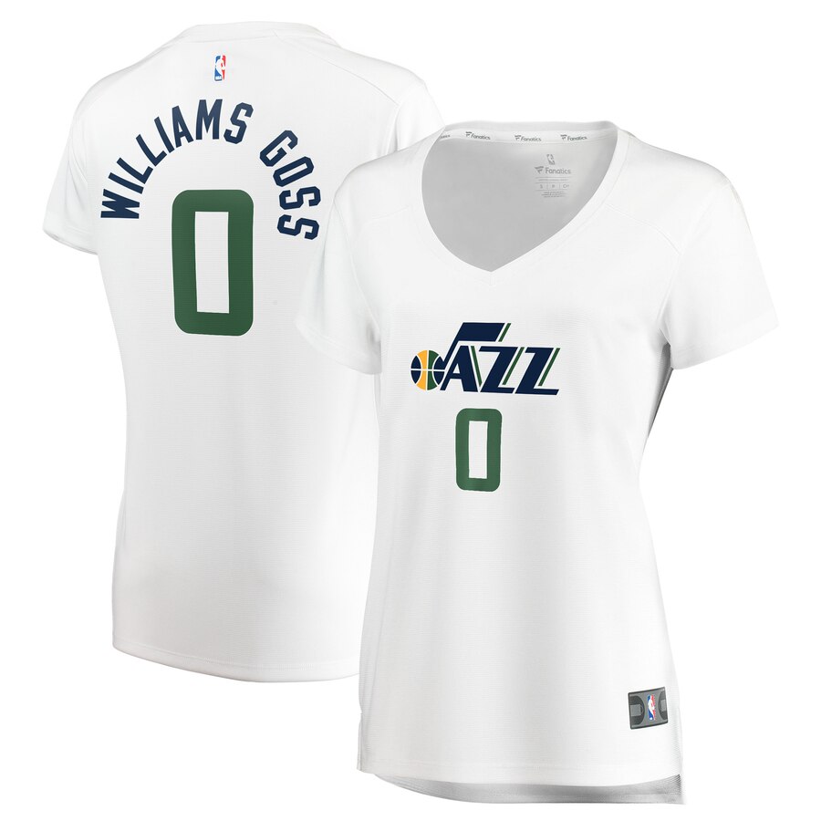 Nigel Williams-goss Utah Jazz Fanatics Branded Women's Fast Break Player Basketball Jersey - Association Edition - White