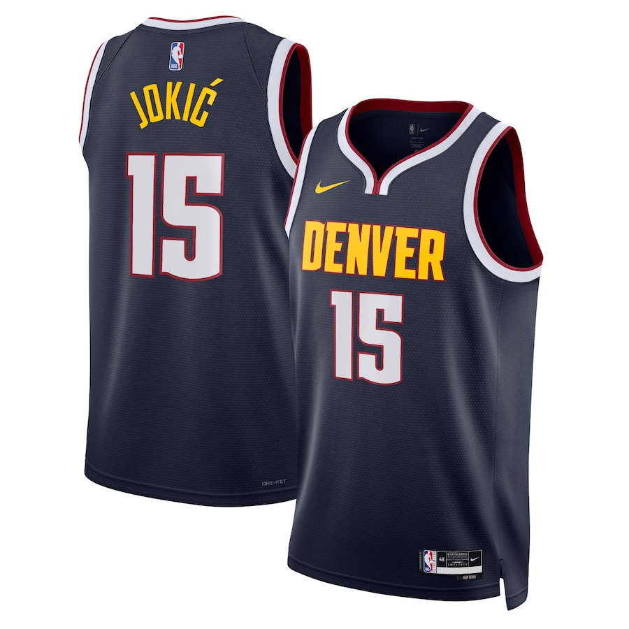 Nikola Jokić 15 Denver Nuggets Unisex Swingman Basketball Jersey - Icon Edition - Navy - JS903 