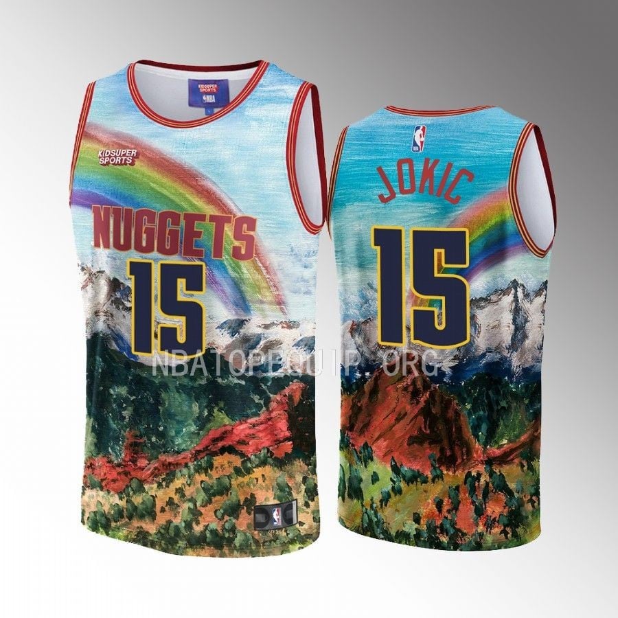 Nikola Jokic 15 Denver Nuggets NBA & KidSuper Studios Unisex Hometown Basketball Jersey - JS965 