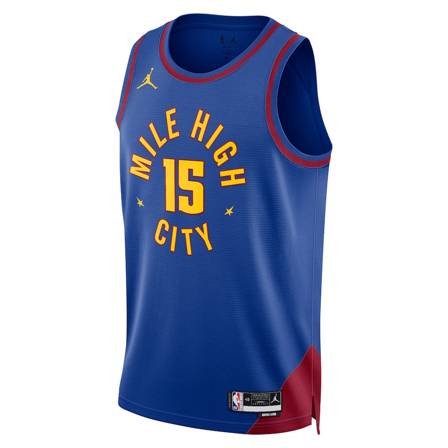 Alternative view of Nikola Jokic 15 Denver Nuggets Unisex Swingman Basketball Jersey - Statement Edition - Royal - JS386 