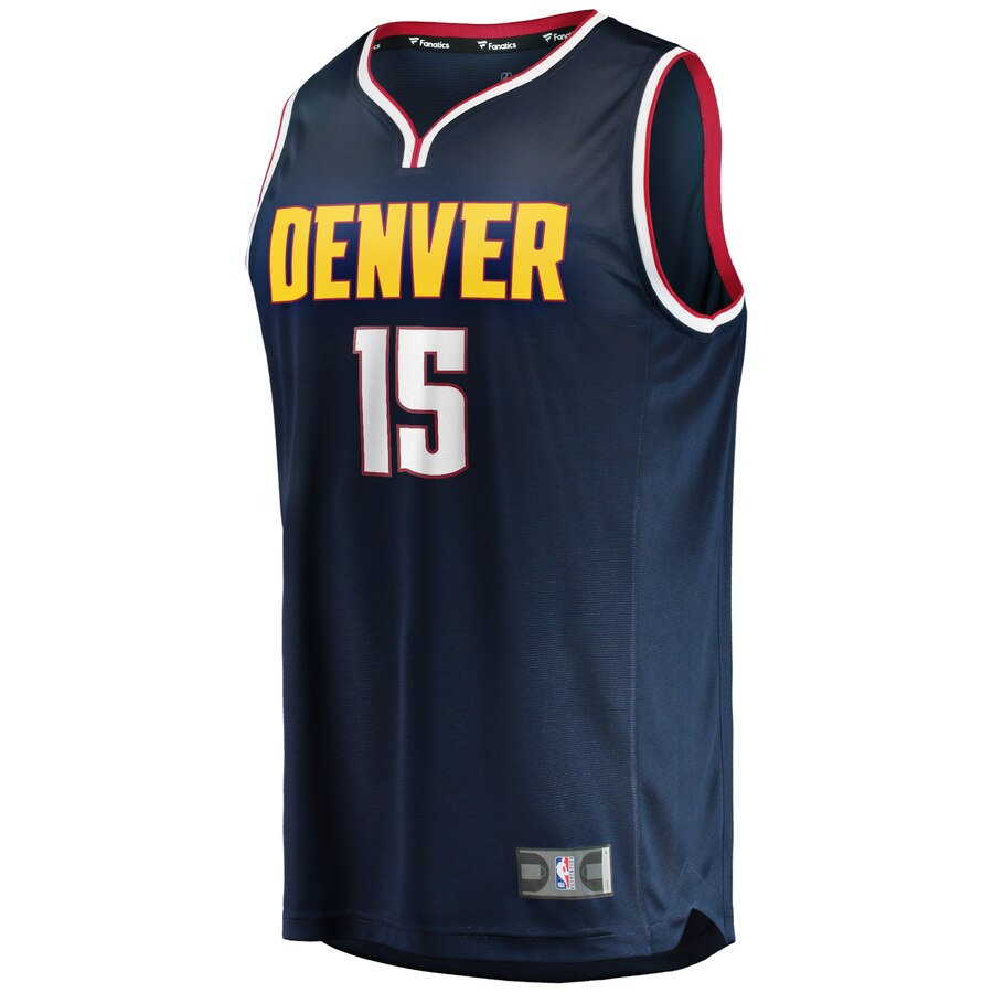 Alternative view of Nikola Jokic Denver Nuggets Fanatics Branded 2019/20 Fast Break Replica Player Basketball Jersey - Icon Edition - Navy
