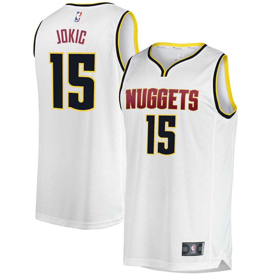 Nikola Jokic Denver Nuggets Fanatics Branded Fast Break Basketball Jersey - Association Edition - White