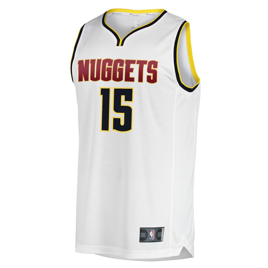 Alternative view of Nikola Jokic Denver Nuggets Fanatics Branded Fast Break Replica Player Basketball Jersey - Association Edition - White