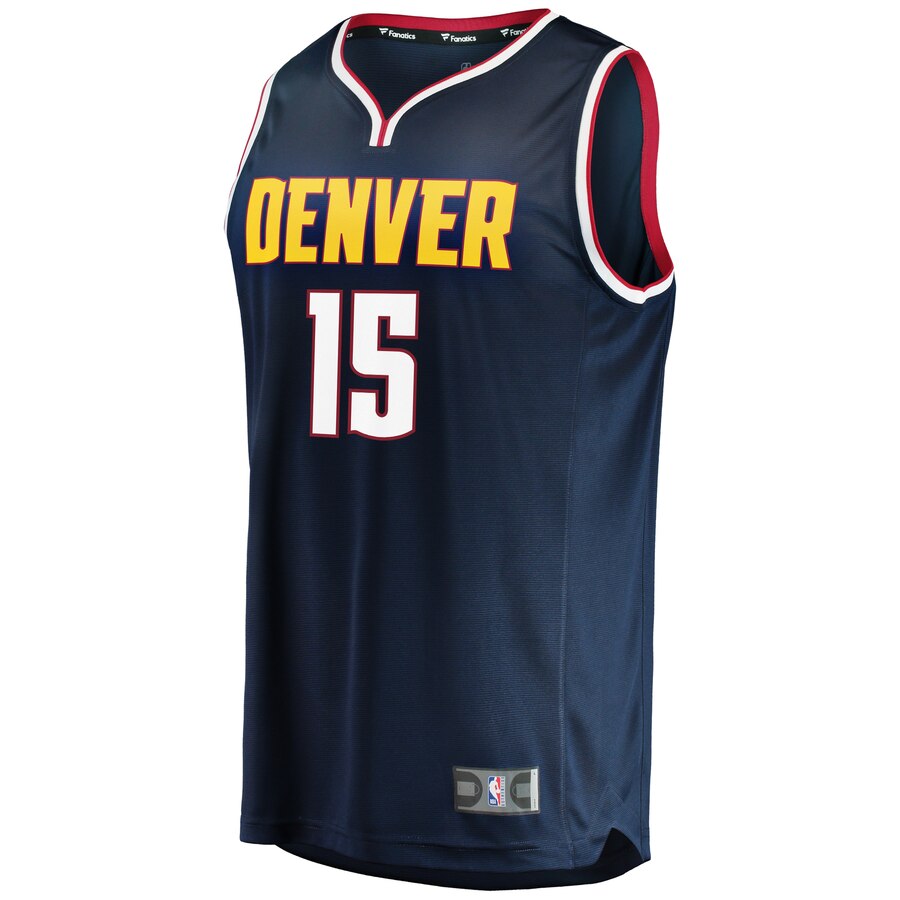 Alternative view of Nikola Jokic Denver Nuggets Fanatics Branded Youth Fast Break Replica Basketball Jersey Blue - Icon Edition