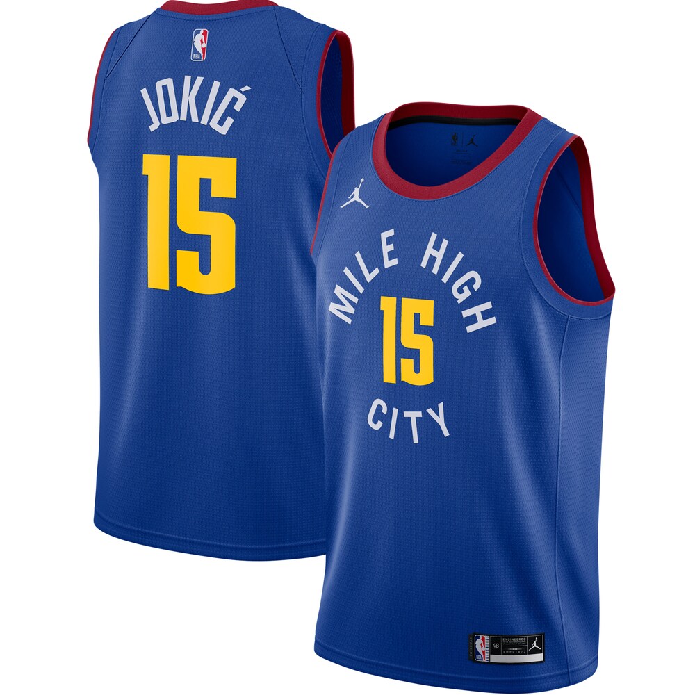 Nikola Jokic Denver Nuggets Jordan Brand 2020/21 Swingman Basketball Jersey - Statement Edition - Blue