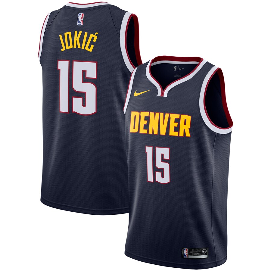 Nikola Jokic Denver Nuggets Replica Swingman Basketball Jersey - Icon Edition - Navy