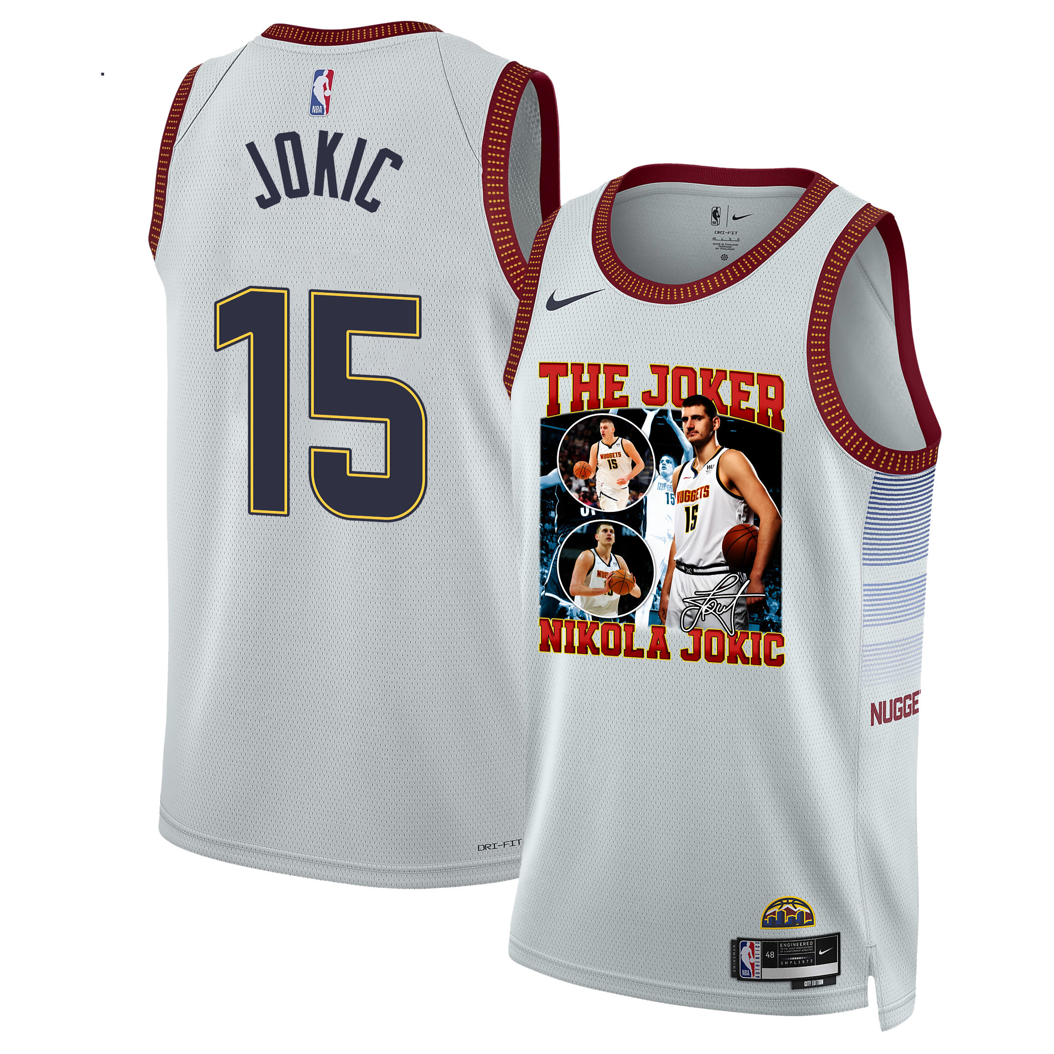 Nikola Jokic Denver Nuggets The Joker's Legacy 2023 NBA Champions Swingman Basketball Jersey - White - JS983 