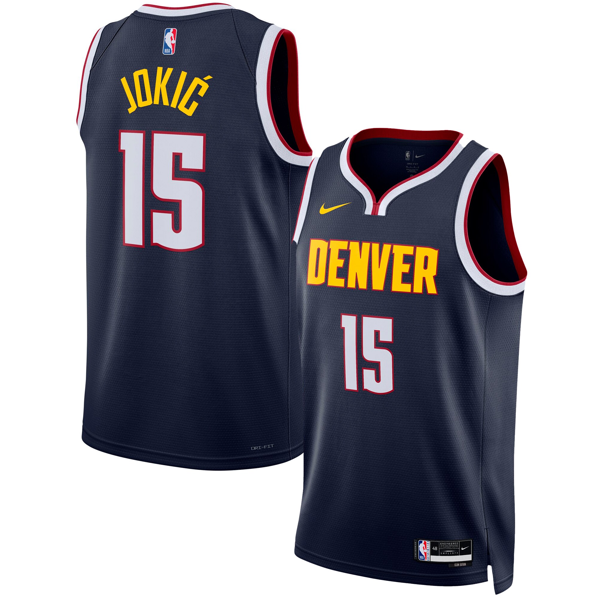 Nikola Jokic Denver Nuggets Unisex Swingman Basketball Jersey - Icon Edition - Navy