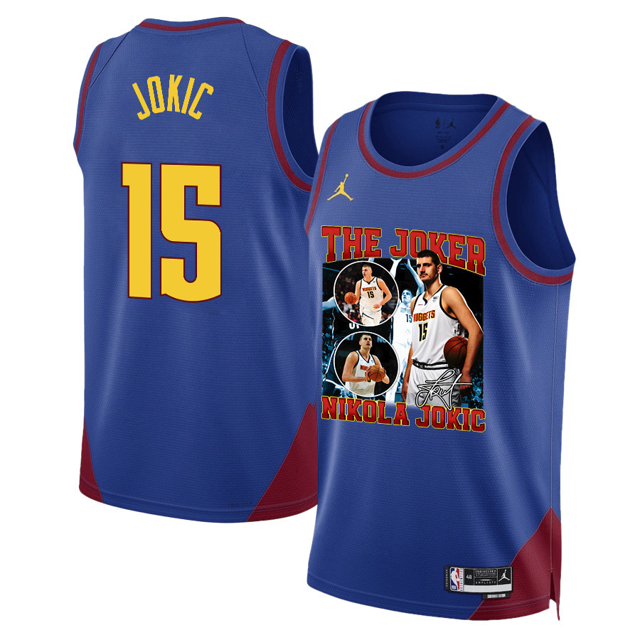Nikola Jokic The Joker's Legacy Denver Nuggets 2023 NBA Champions Swingman Basketball Jersey - Blue - JS649 