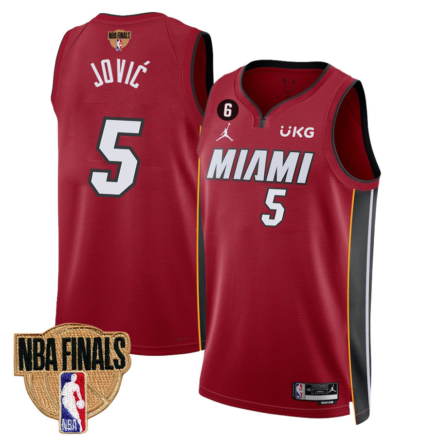 Nikola Jović 5 Miami Heat Final Champions 2023 Swingman Jersey - Red - JS974 