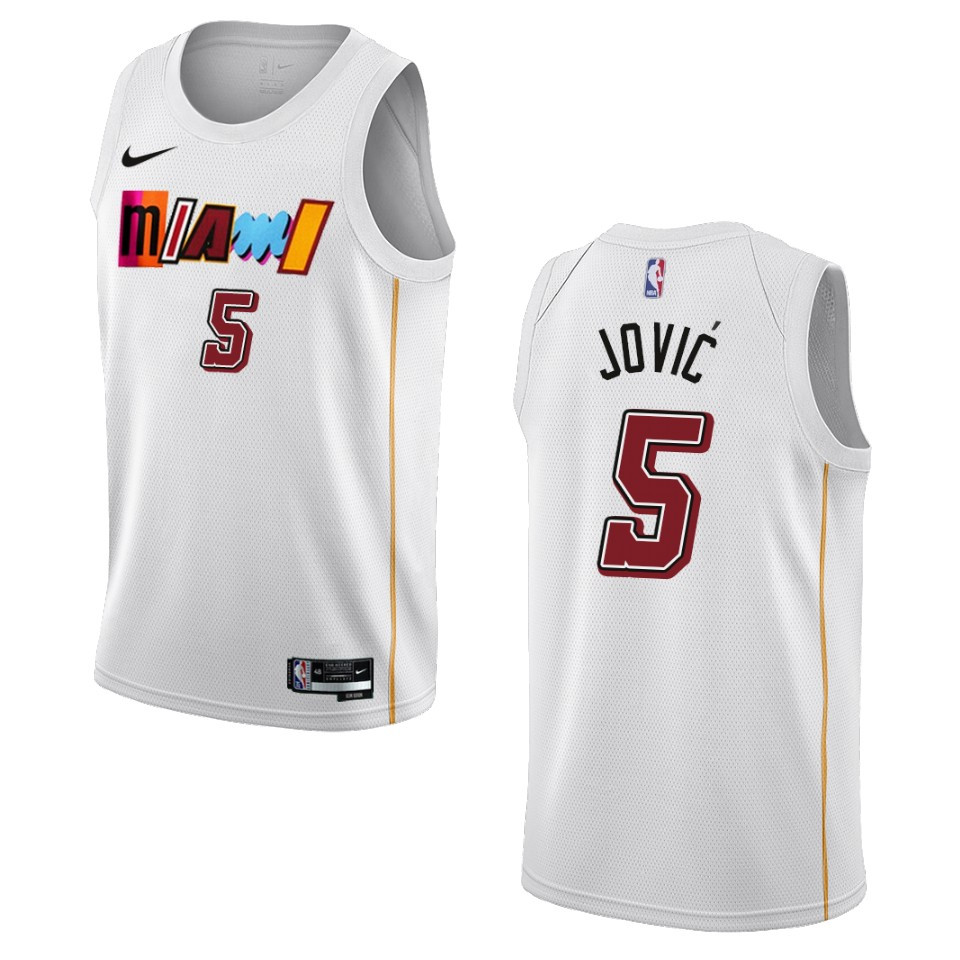 Nikola Jovic City Edition Miami Heat 2022-23 White Swingman Jersey