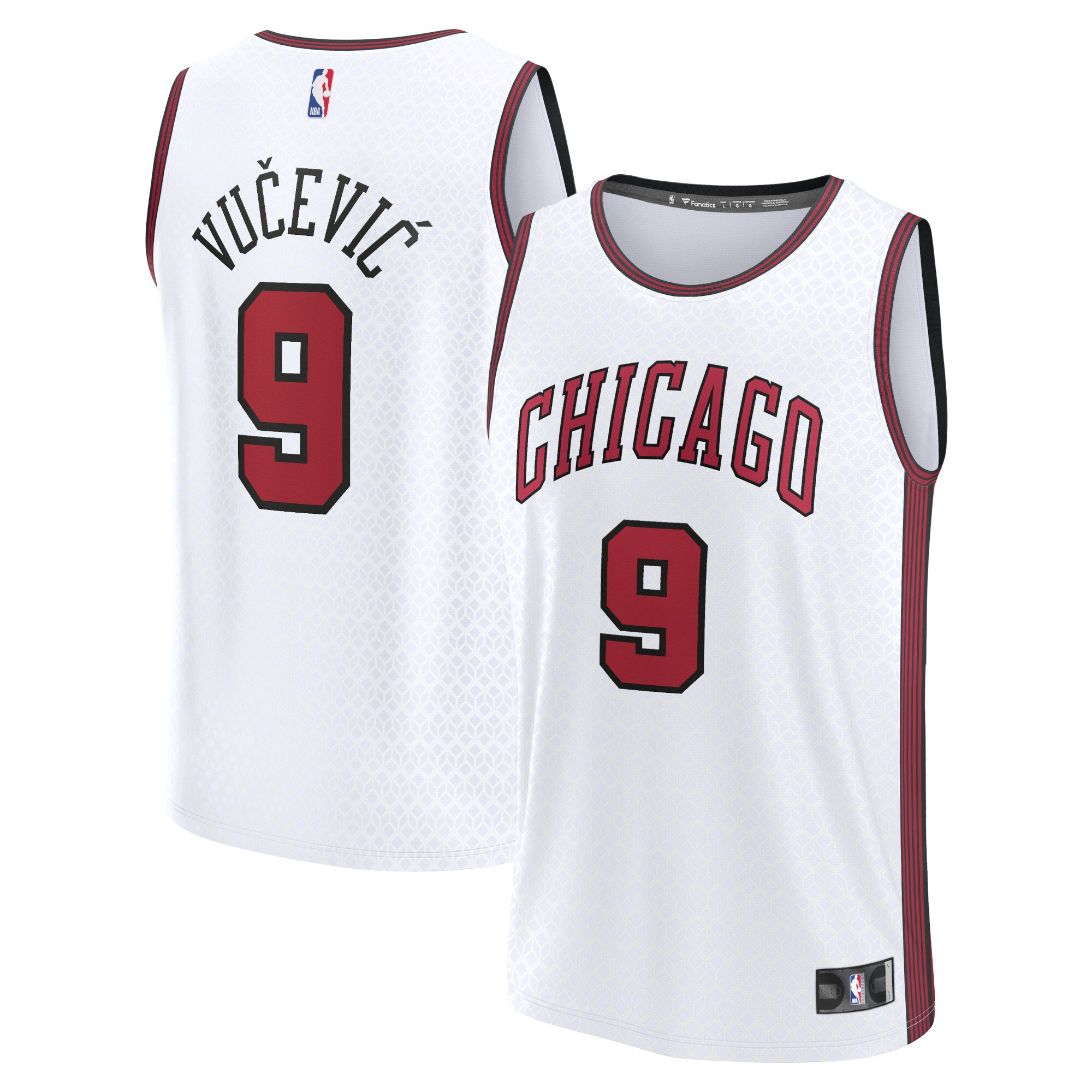 Nikola Vucevic Chicago Bulls Fanatics Fastbreak Basketball Jersey - City Edition - White