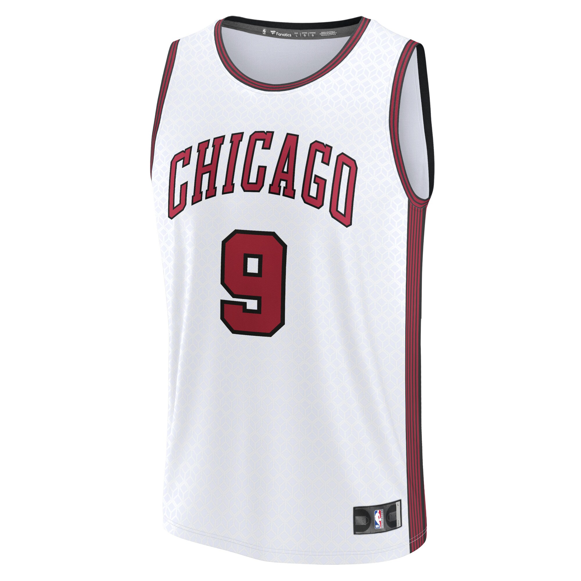 Alternative view of Nikola Vucevic Chicago Bulls Fanatics Fastbreak Basketball Jersey - City Edition - White