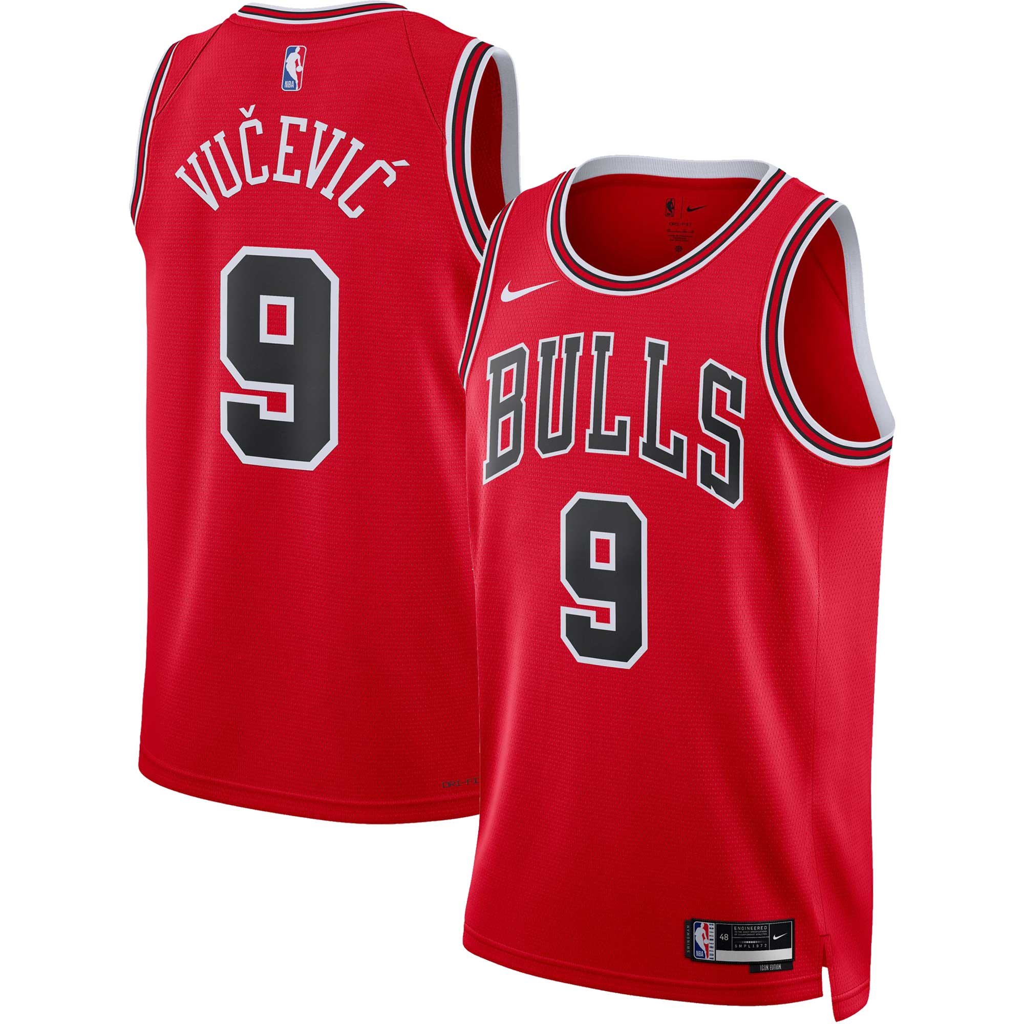 Nikola Vucevic Chicago Bulls Unisex Swingman Basketball Jersey – Icon Edition – Red