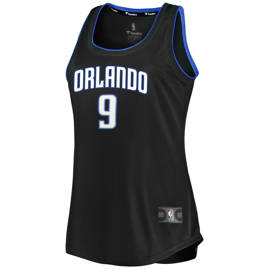 Alternative view of Nikola Vucevic Orlando Magic Fanatics Branded Women's 2019/20 Fast Break Team Tank Basketball Jersey - Icon Edition - Black