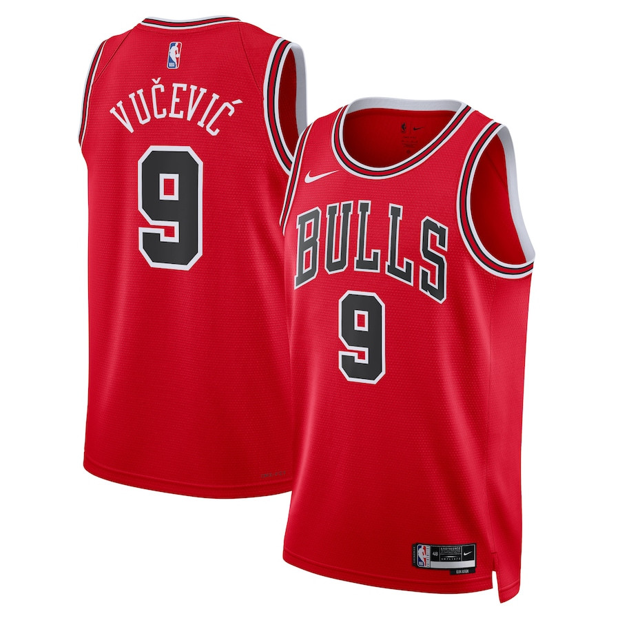 Nikola VuÄeviÄ‡ 9 Chicago Bulls Unisex Swingman Basketball Jersey - Icon Edition - Red - JS907 