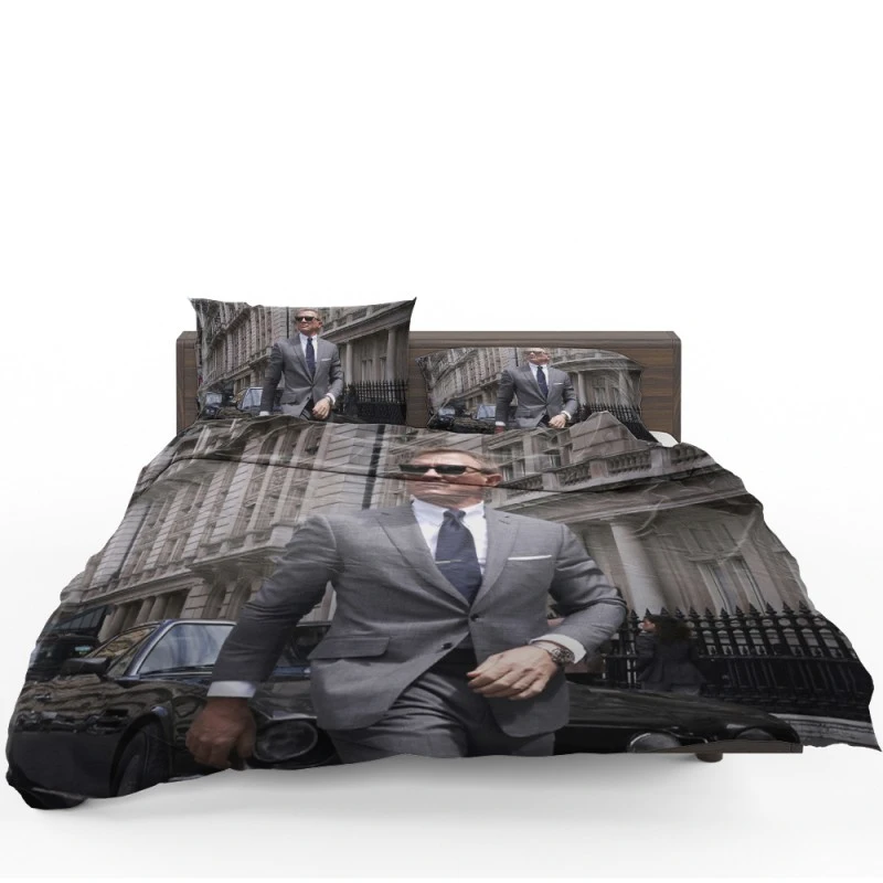 No Time To Die Movie Daniel Craig James Bond Bedding Set - Custom Bedding Set