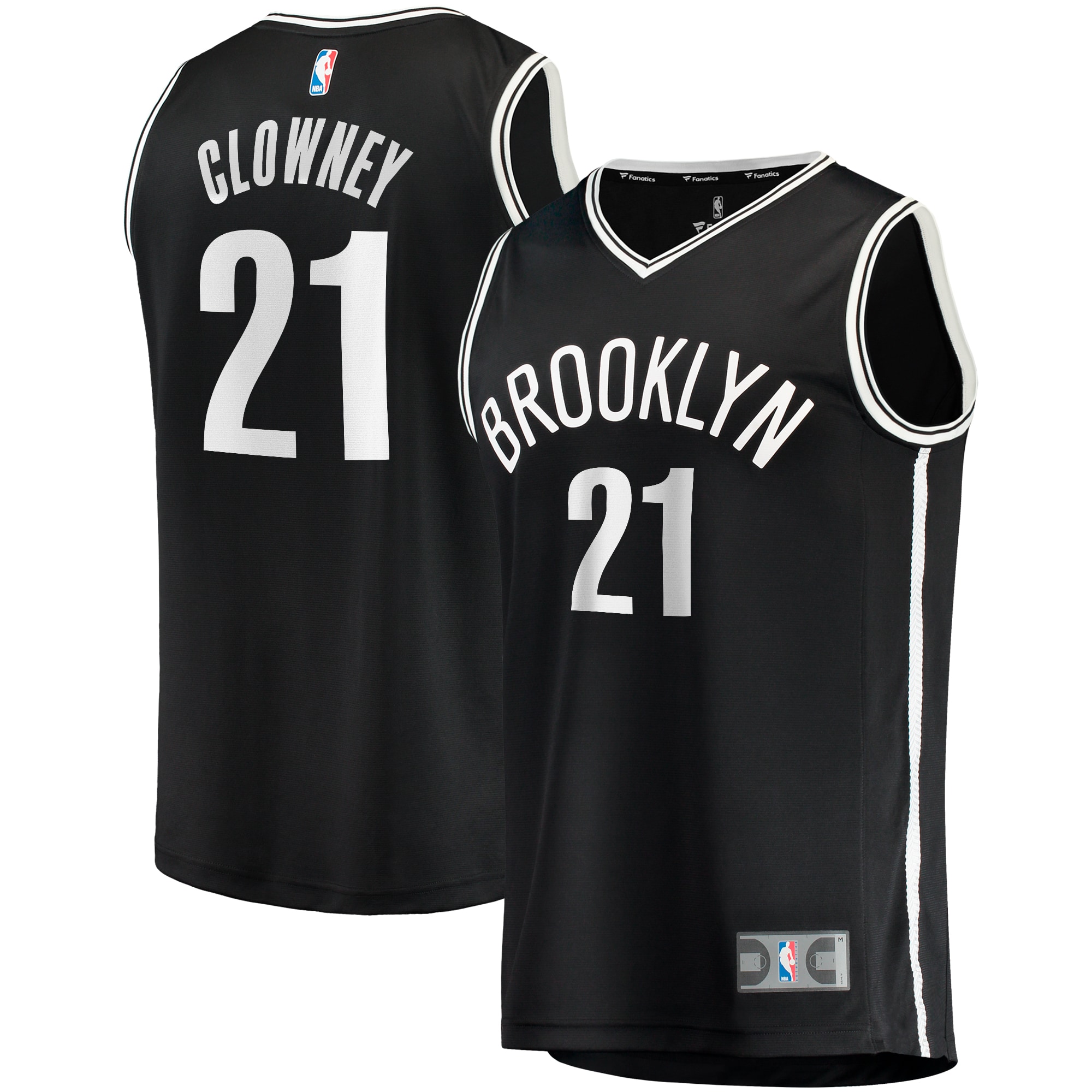 Noah Clowney Brooklyn Nets Fanatics Branded 2023 Nba Draft First Round Pick Fast Break Replica Jersey - Icon Edition - Black