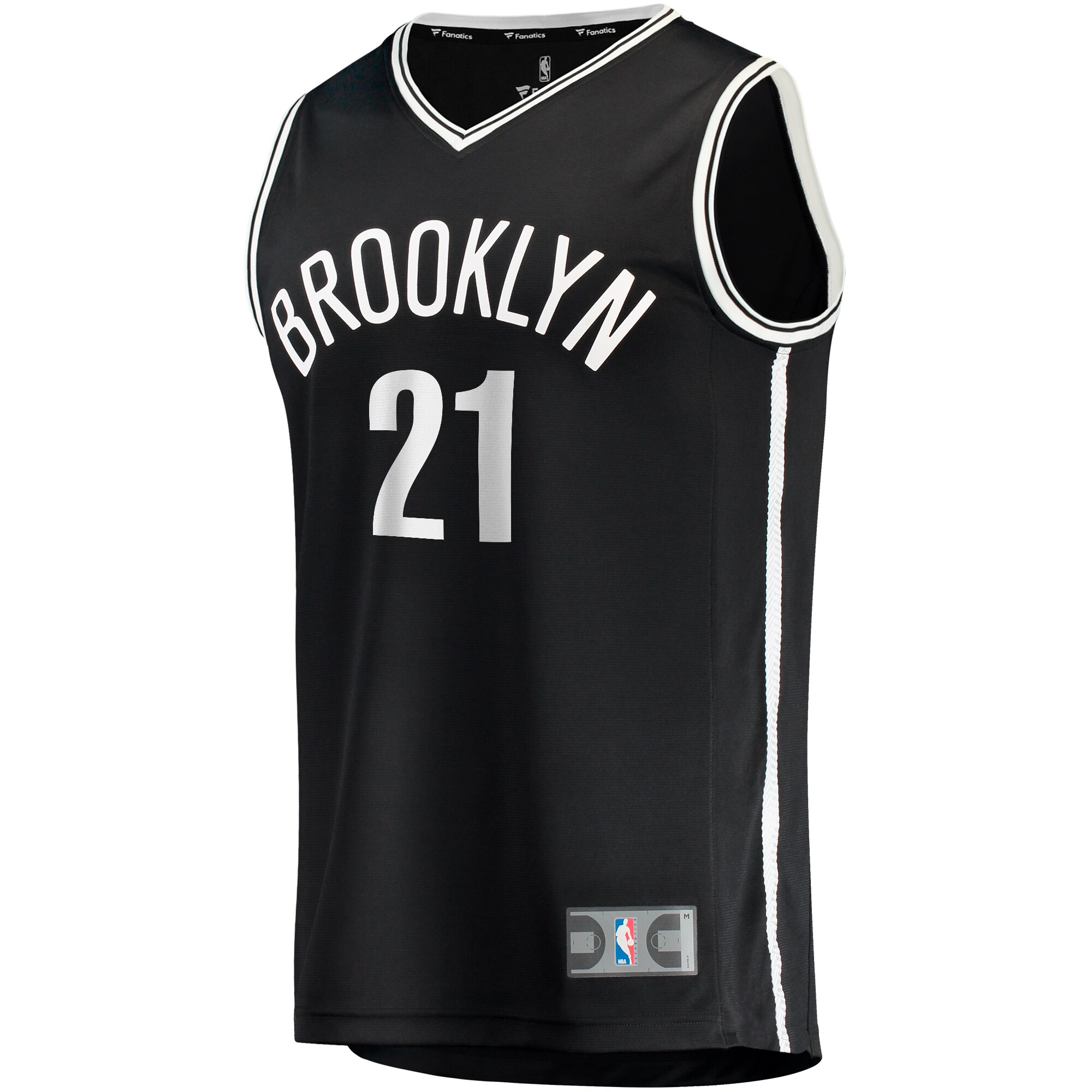 Alternative view of Noah Clowney Brooklyn Nets Fanatics Fast Break Replica Jersey - Icon Edition - Black