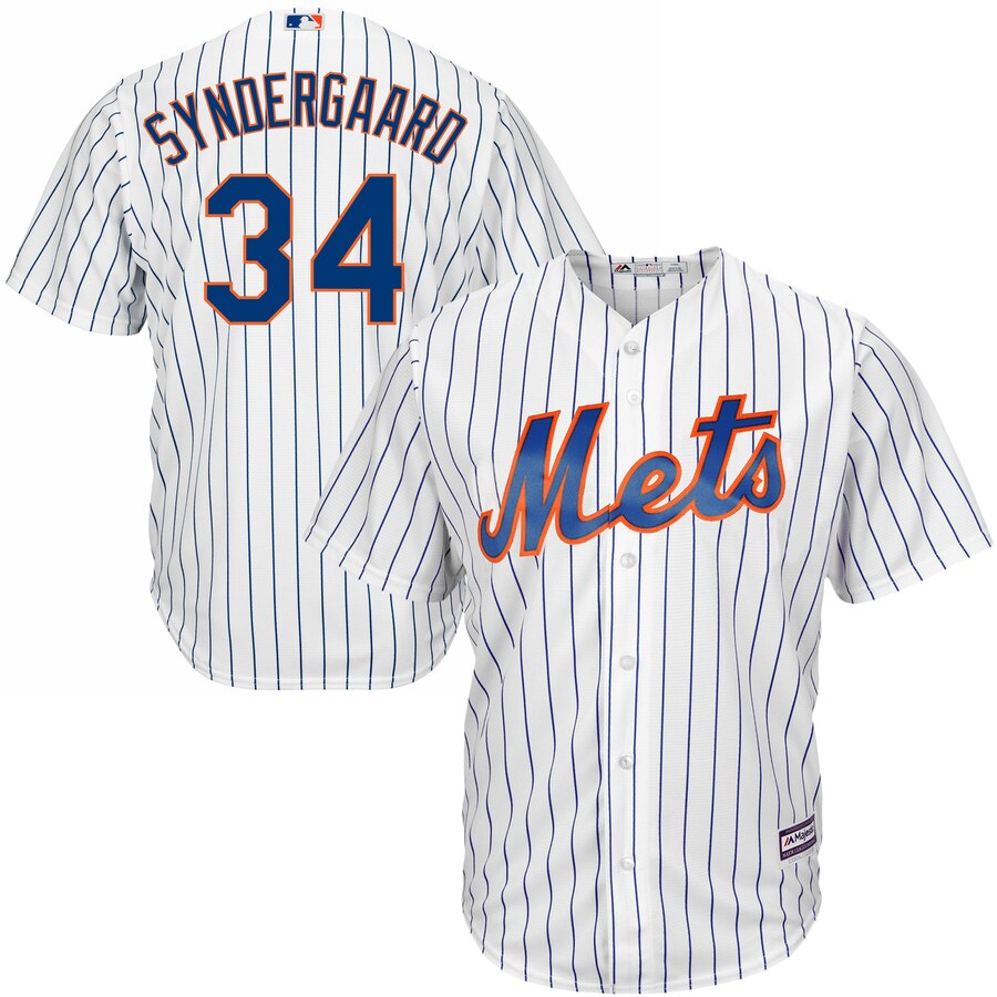 Noah Syndergaard New York Mets Majestic Official Cool Base Player Baseball Jersey – White