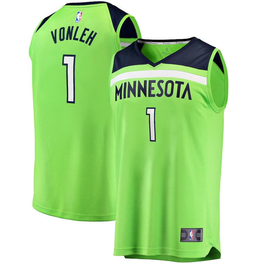 Noah Vonleh Minnesota Timberwolves Fanatics Branded Fast Break Replica Player Basketball Jersey - Statement Edition - Green