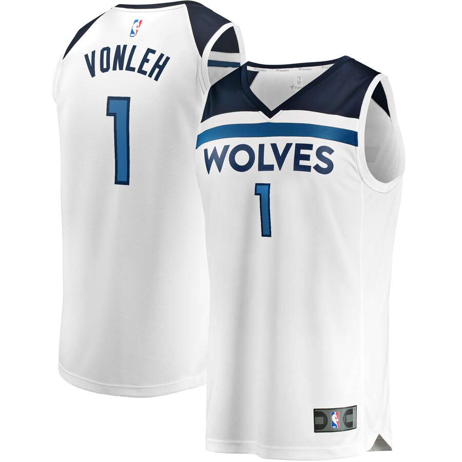 Noah Vonleh Minnesota Timberwolves Fanatics Branded Fast Break Replica Player Basketball Jersey – Association Edition – White