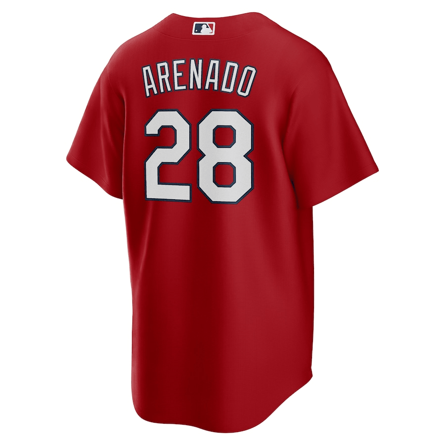 Alternative view of Nolan Arenado 28 St. Louis Cardinals Alternate Men Baseball Jersey - Red 