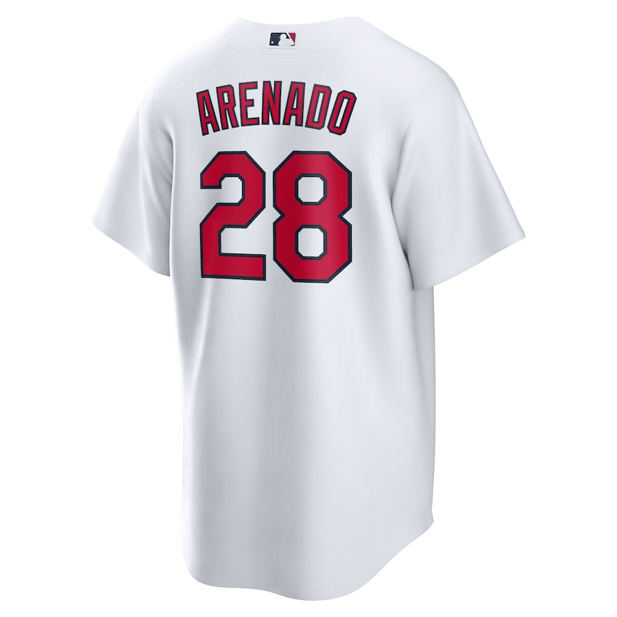 Alternative view of Nolan Arenado 28 St. Louis Cardinals Home Men Baseball Jersey - White 
