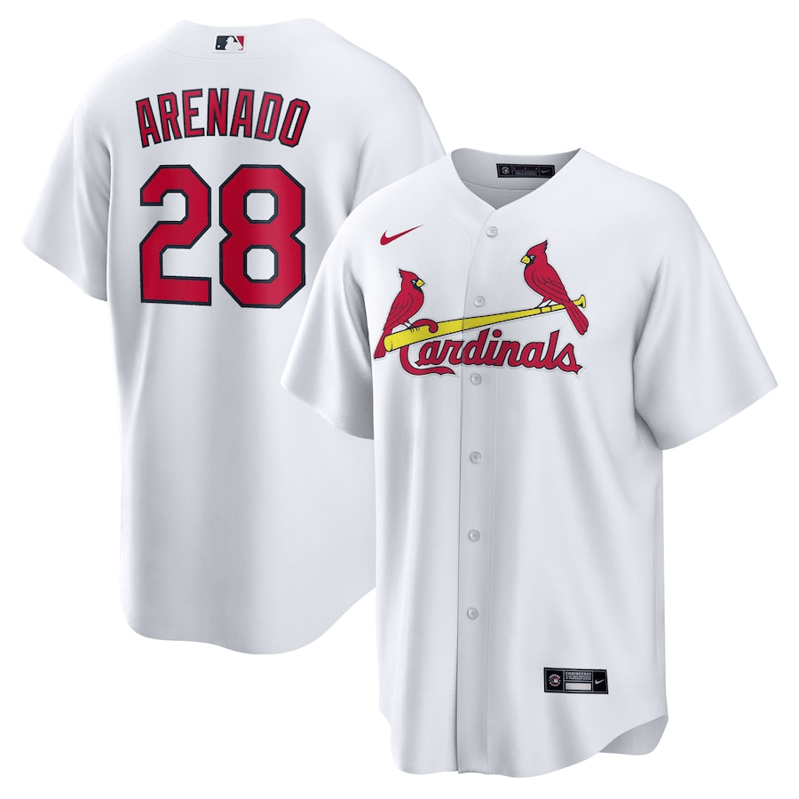 Nolan Arenado 28 St. Louis Cardinals Home Men Baseball Jersey - White 