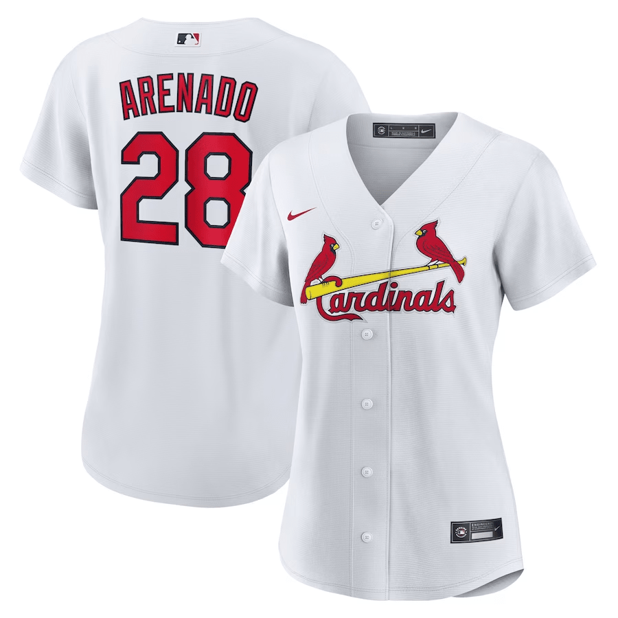 Nolan Arenado 28 St. Louis Cardinals Women Home Baseball Jersey - White 