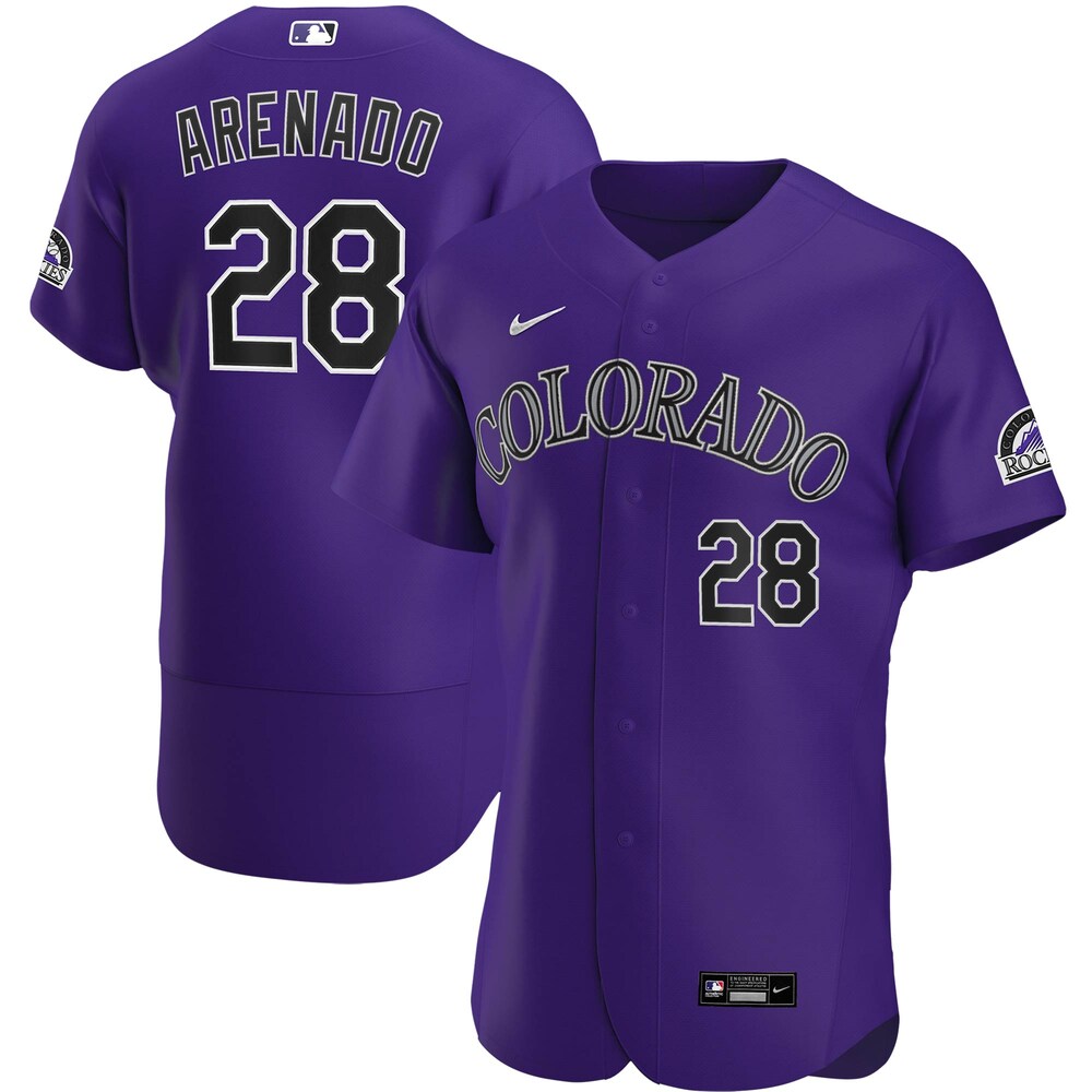 Nolan Arenado Colorado Rockies Alternate 2020 Player Baseball Jersey - Purple