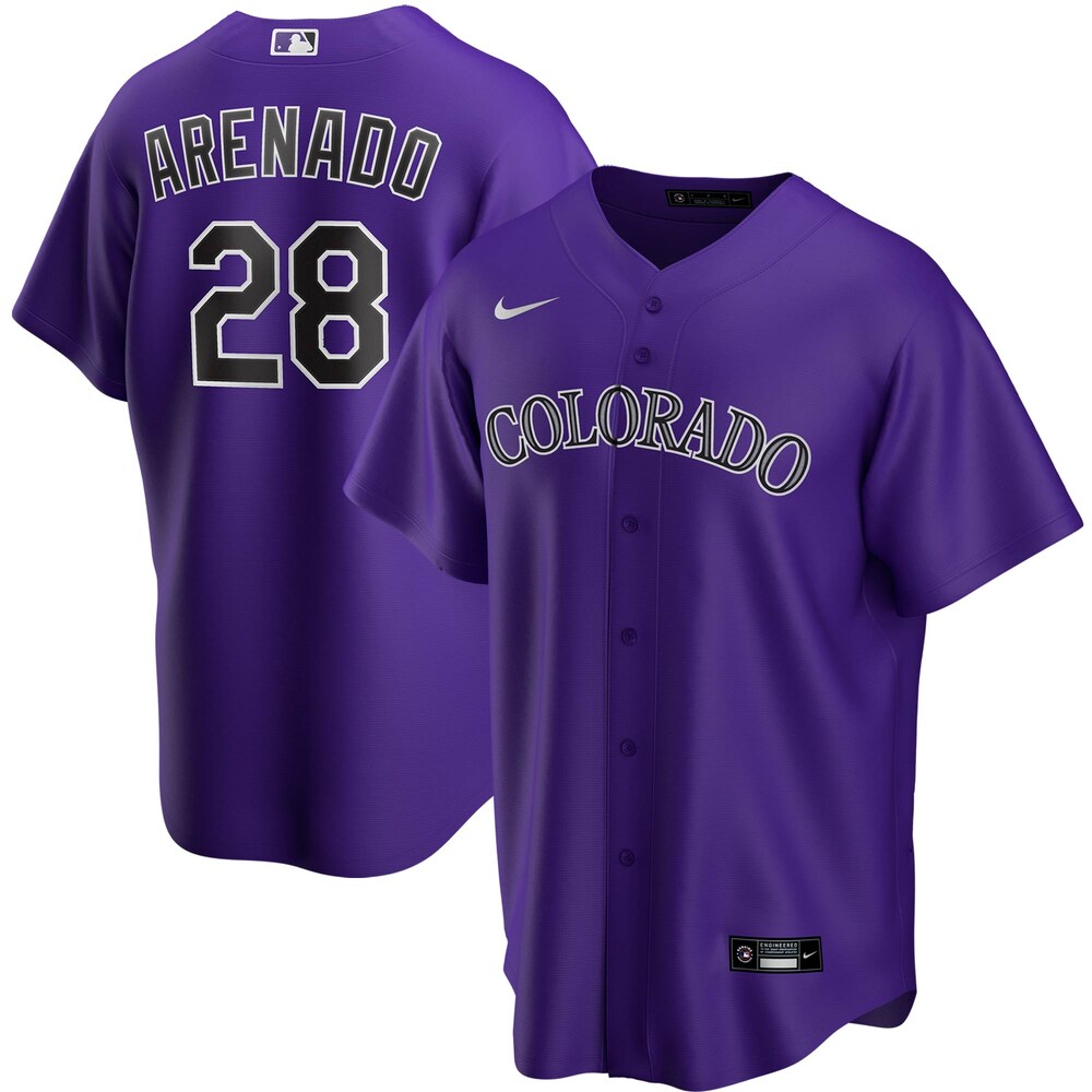 Nolan Arenado Colorado Rockies Alternate 2020 Player Baseball Jersey - Purple Color