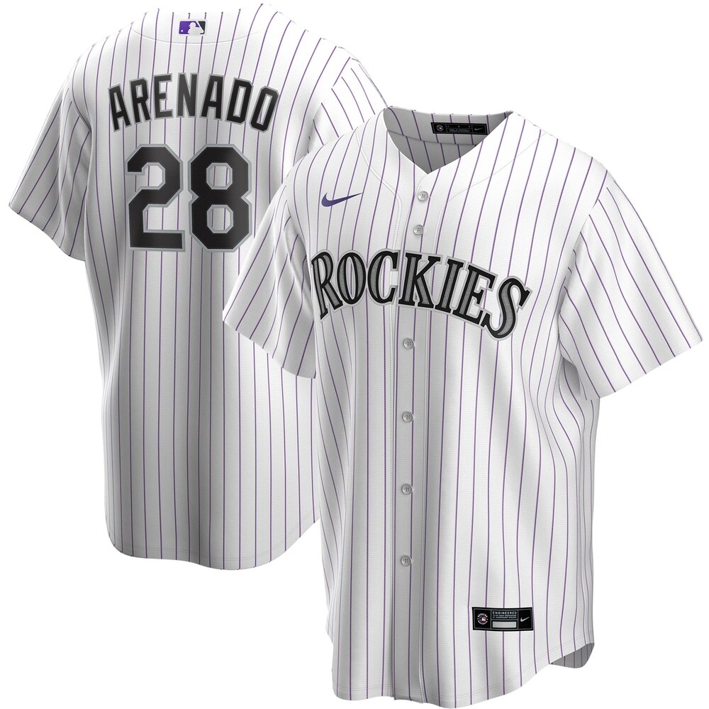 Nolan Arenado Colorado Rockies Home 2020 Player Baseball Jersey - White Color
