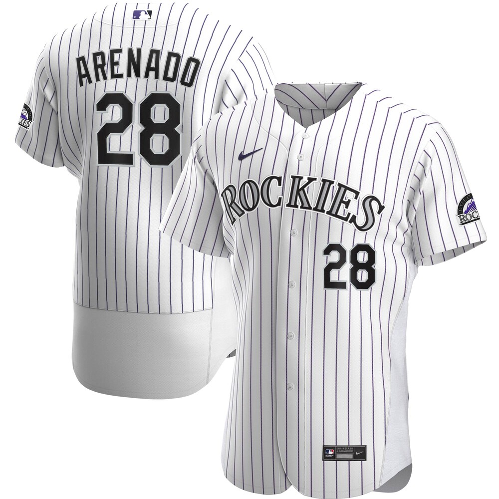 Nolan Arenado Colorado Rockies Home 2020 Player Baseball Jersey - White