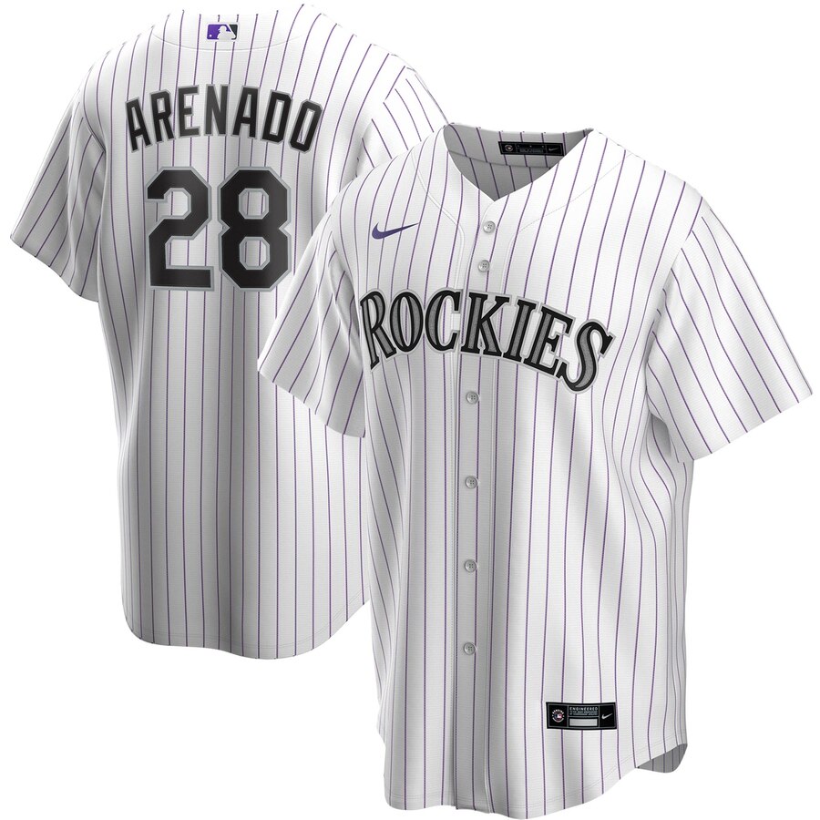 Nolan Arenado Colorado Rockies Home 2020 Replica Player Baseball Jersey ÃƒÂ¢Ã¢â€šÂ¬Ã¢â‚¬Å“ White