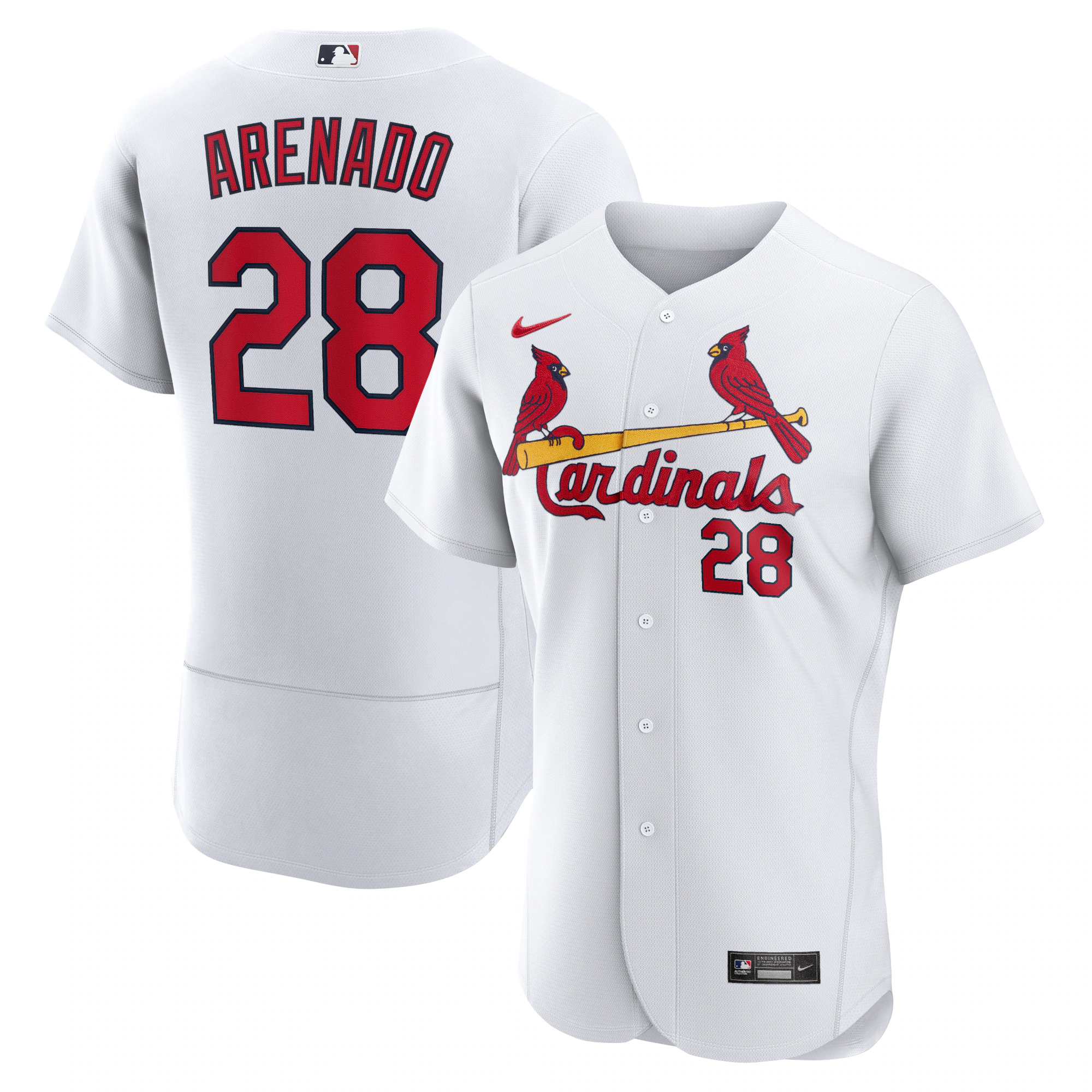 Nolan Arenado St. Louis Cardinals Home Authentic Player Baseball Jersey – White