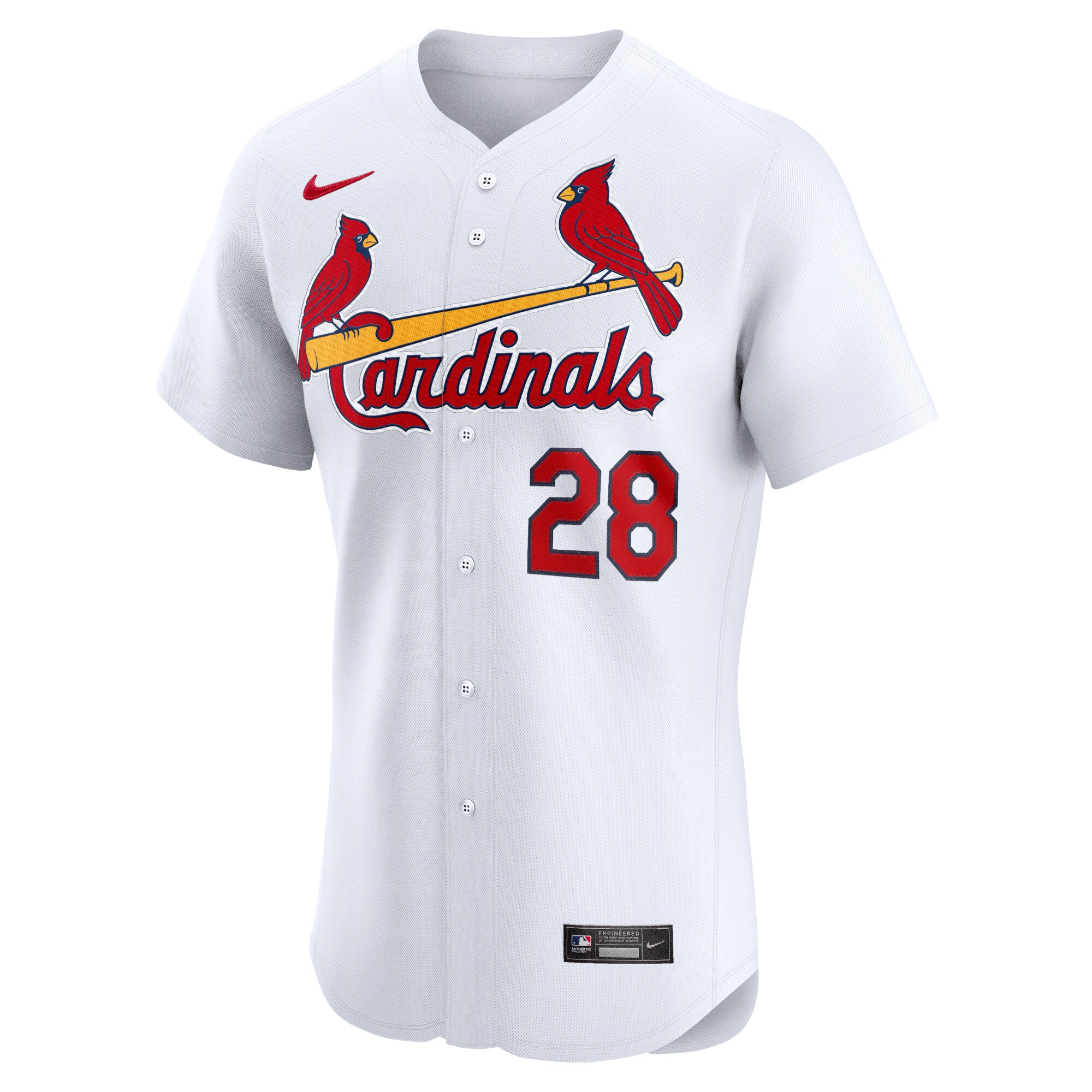 Alternative view of Nolan Arenado St. Louis Cardinals Home Elite Player Baseball Jersey - White